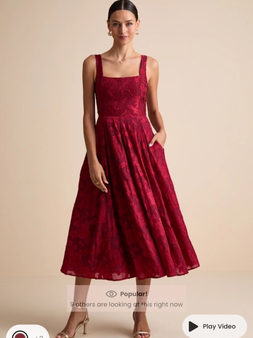 Lulus Pink and Red Floral Dress - Picture 3 of 5